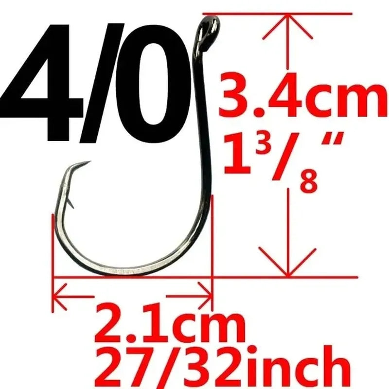 AMYSPORTS 20pcs/Pack Octopus Offset Sport Circle Fishing Hook
