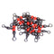 50pcs/Pack Fishing Barrel Swivels 3 Way (Black)