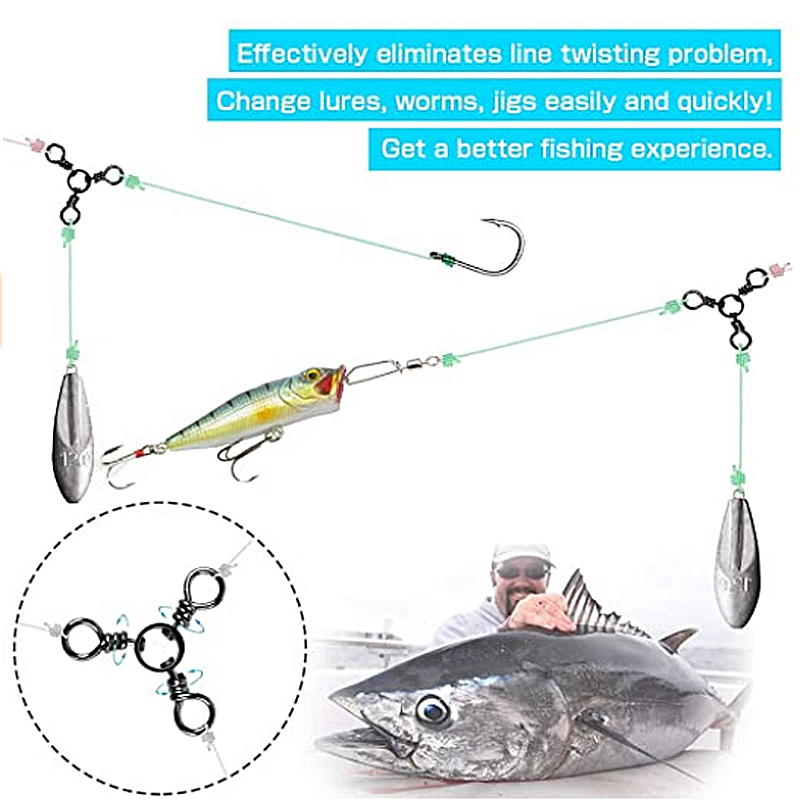 barrel of fish hooks Fishing Barrel Swivels 3 Way(black) | Barrel Swivel