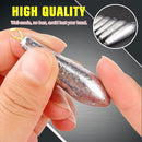 AMYSPORTS 3-10pcs/pack Streamlined Fishing Sinkers