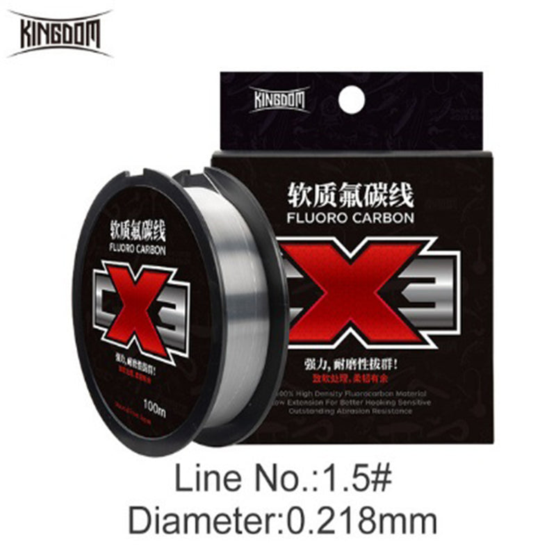 Kingdom CX3 Soft Fluorocarbon Coating 100M Fishing Line