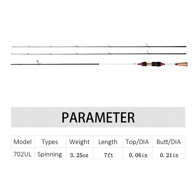 RoseWood Casting Spinning Fishing Rod