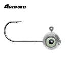 AMYSPORTS 25pcs/pack Big-eye Lead Head Fishing Hook