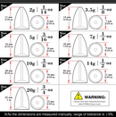 AMYSPORTS 50 pcs/pack Bullet Sinker