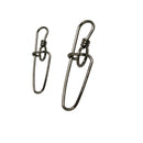 AMYSPORTS 50-100pcs/Pack Fishing Swivel Snaps Insurance Lock (Black)