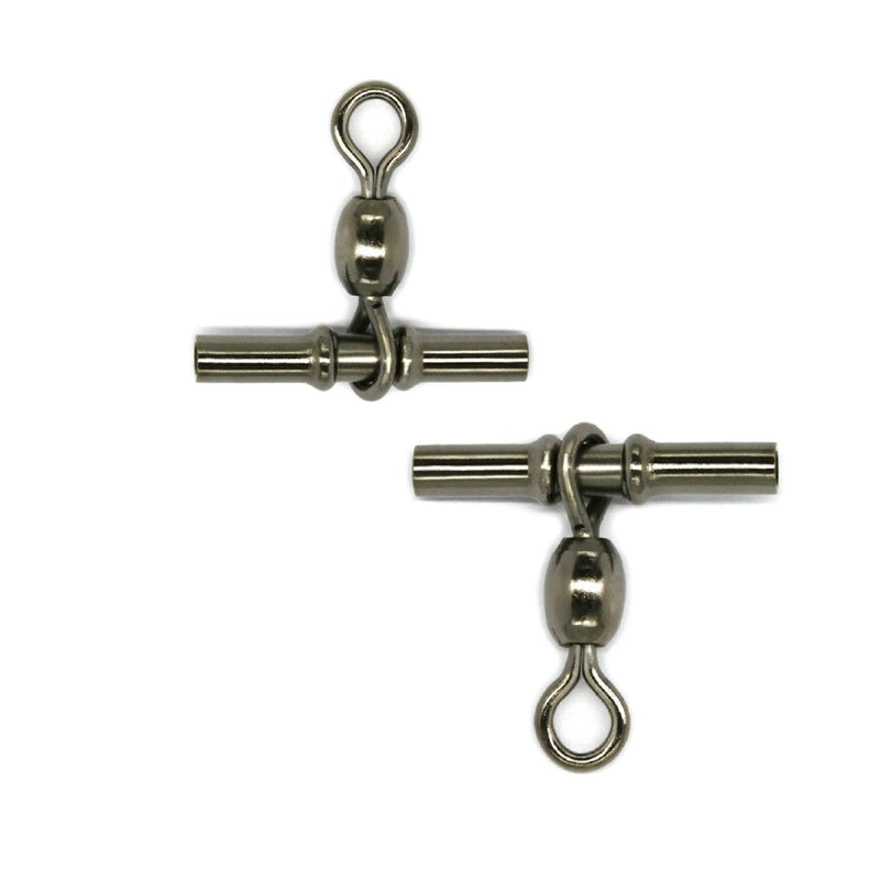 AMYSPORTS 10pcs/Pack Fishing Rolling Swivels with Tube