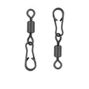 50pcs/Pack Fishing Rolling Swivels with Lock Clip Snap