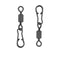 50pcs/Pack Fishing Rolling Swivels with Lock Clip Snap
