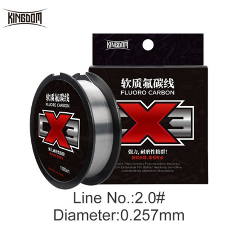 Kingdom CX3 Soft Fluorocarbon Coating 100M Fishing Line
