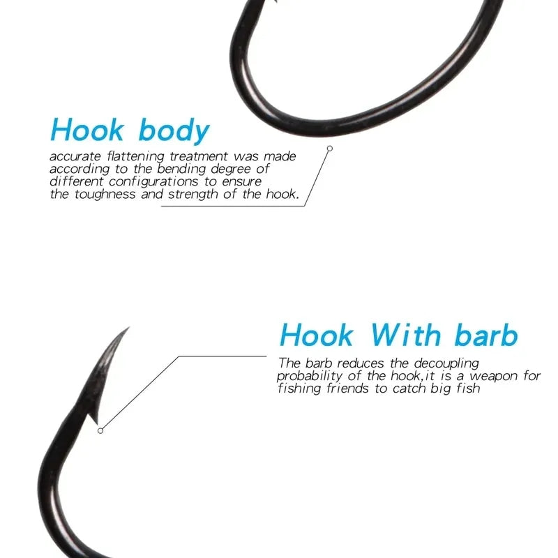 50pcs/pack Crank Fishing Hooks