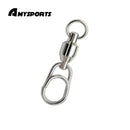 AMYSPORTS 4-6pcs Fishing Ball Bearing Swivel with Stainless Steel Snap (White)