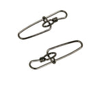 AMYSPORTS 50-100pcs/Pack Fishing Swivel Snaps Insurance Lock (Black)