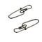 AMYSPORTS 50-100pcs/Pack Fishing Swivel Snaps Insurance Lock (Black)