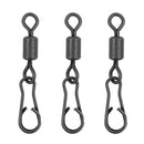 50pcs/Pack Fishing Rolling Swivels with Lock Clip Snap