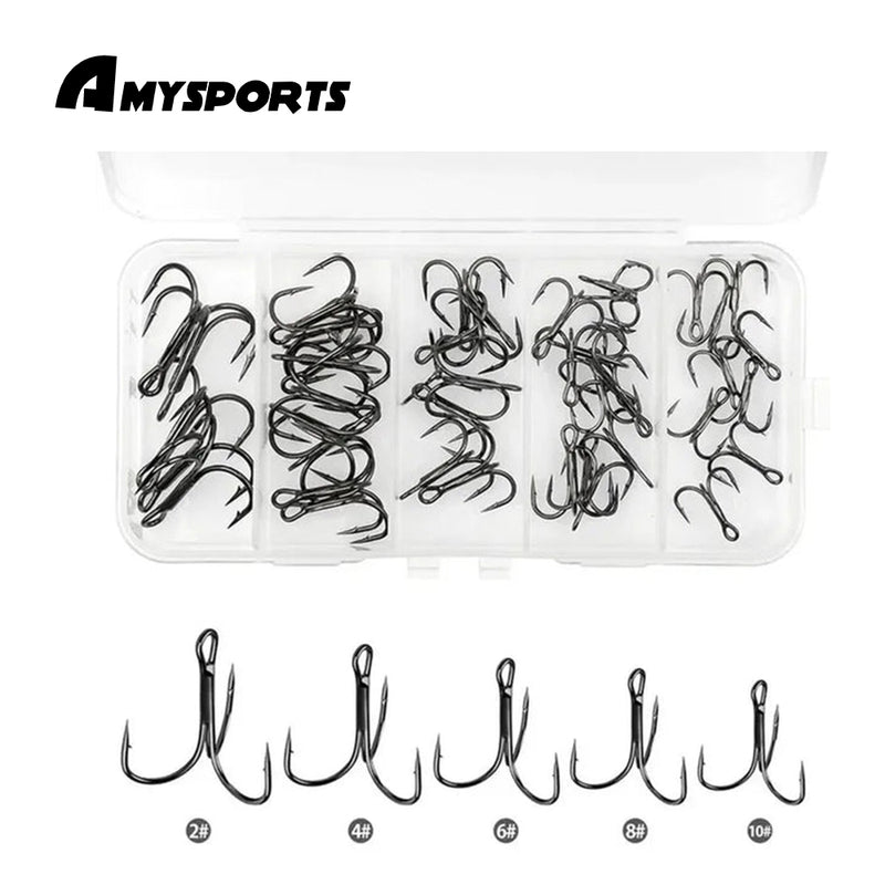 45pcs/Pack Treble Fishing Hook