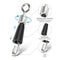 AMYSPORTS 50pcs/Pack Rolling Swivel Fishing with Solid Rings(Black)