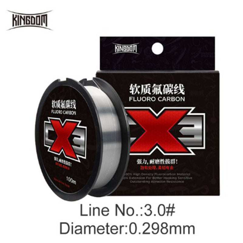 Kingdom CX3 Soft Fluorocarbon Coating 100M Fishing Line