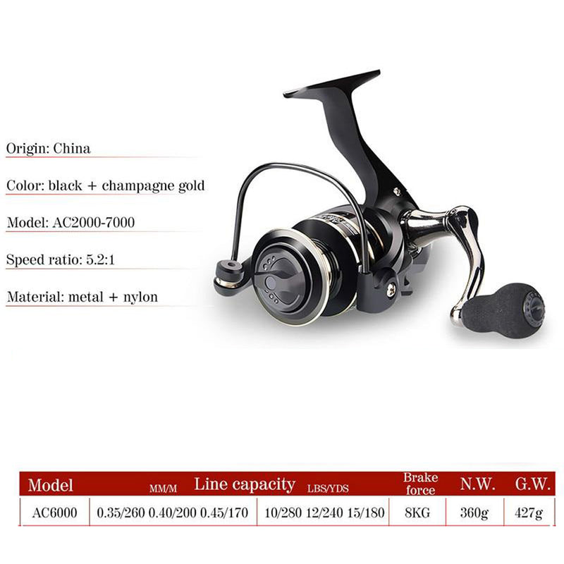 SAMOLLA Spinning Fishing Reel