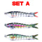 AMYSPORTS Multi Segments Jointed Lure Set JM-034 3Pcs