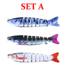 AMYSPORTS Multi Segments Jointed Lure Set JM-027 3Pcs