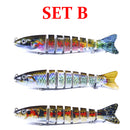 AMYSPORTS Multi Segments Jointed Lure Set JM-027 3Pcs