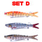 AMYSPORTS Multi Segments Jointed Lure Set JM-034 3Pcs