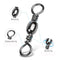 AMYSPORTS 50pcs/Pack Fishing Barrel Swivels (Black)