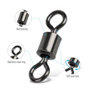 50pcs/Pack Fishing Rolling Swivels (Black)