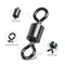 50pcs/Pack Fishing Rolling Swivels (Black)