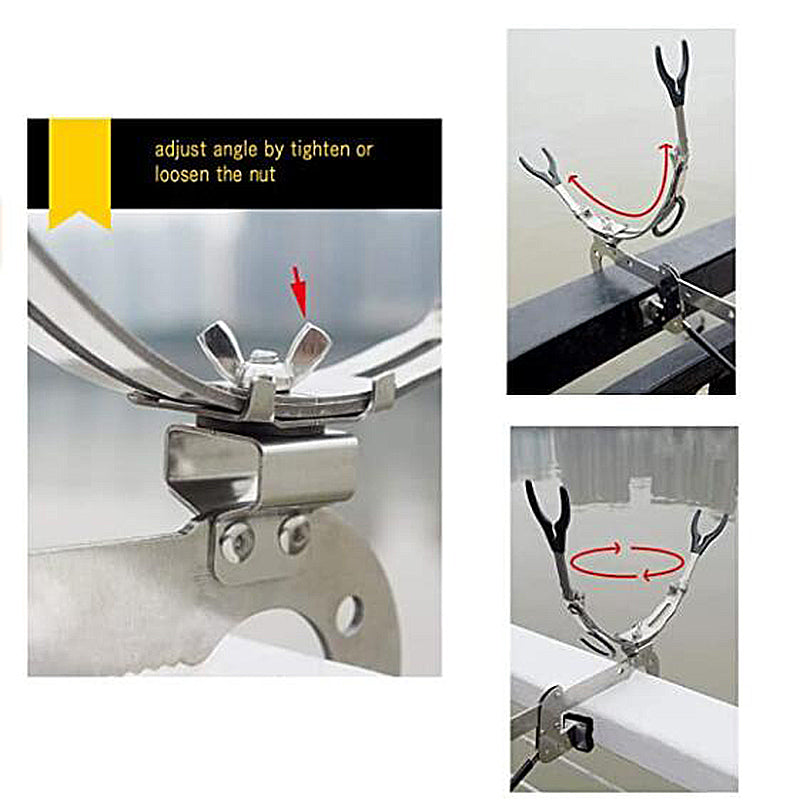 AMYSPORTS Boat Marine Adjustable Fishing Rod Holder