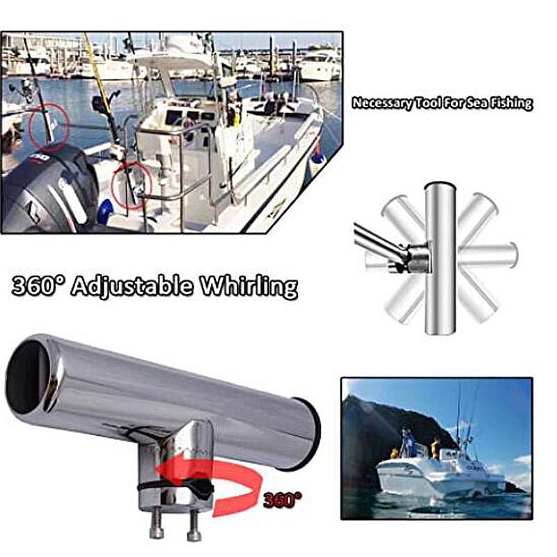 AMYSPORTS 2 PCS Rail Mount Clamp Rod Holders | Fishing Rod Holder AMYSPORTS 2 PCS Rail Mount Clamp Rod Holders | Fishing Rod Holder