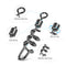 AMYSPORTS 50pcs/Pack Fishing Rolling Swivel with Corkscrew Snap (Black)