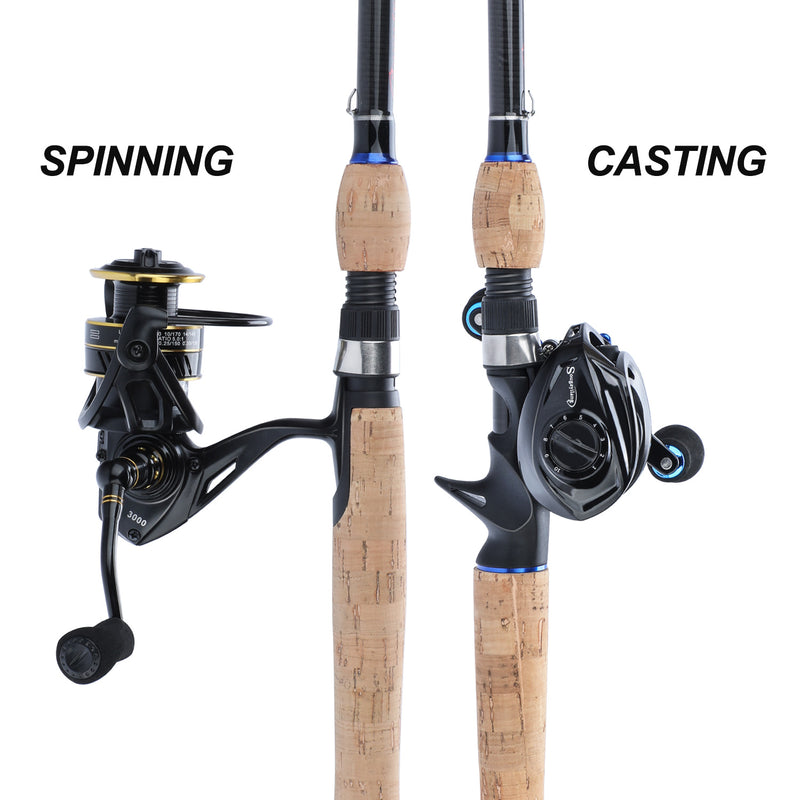 Sougayilang A-RMHG Telescopic Spinning/Baitcasting Combo