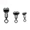 AMYSPORTS 100pcs/Pack Fishing Rolling Swivels with Fishing Connector （Black)