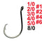 AMYSPORTS 20pcs/Pack Octopus Offset Sport Circle Fishing Hook