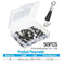 AMYSPORTS 50pcs/Pack Rolling Swivel Fishing with Solid Rings(Black)