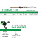 Sougayilang Baitcasting Fishing Combo Gear Ratio 7.2:1