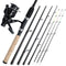 Sougayilang Spinning Fishing Combo Gear Ratio 5.2:1 (Black)