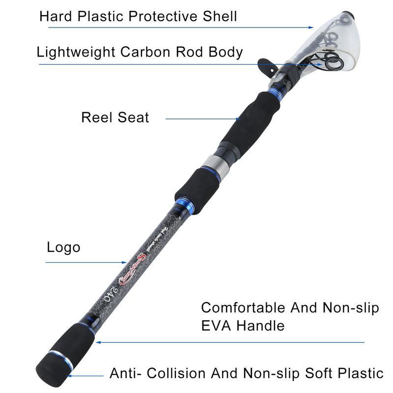 Sougayilang Spinning Telescopic Fishing Rod