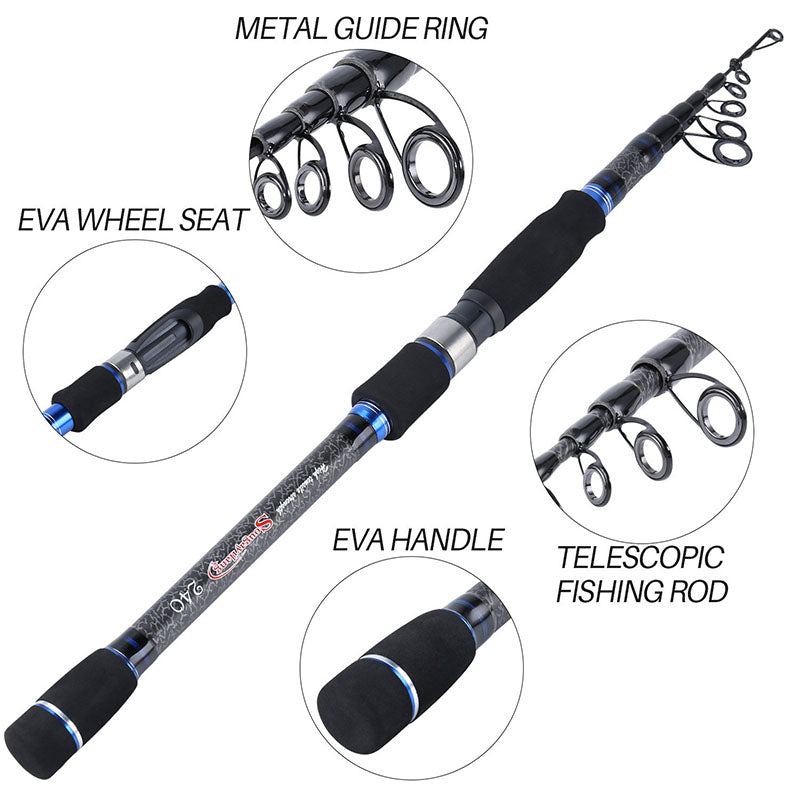 Sougayilang Spinning Telescopic Fishing Rod