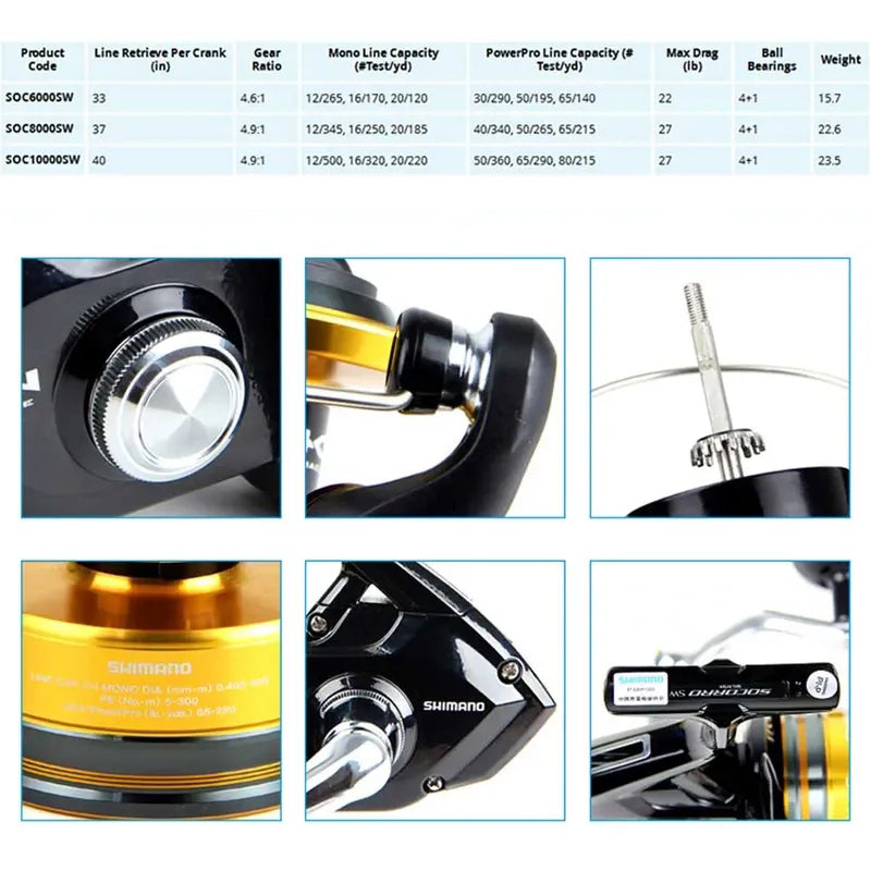 SHIMANO SOCORRO SW Spinning Fishing Reel