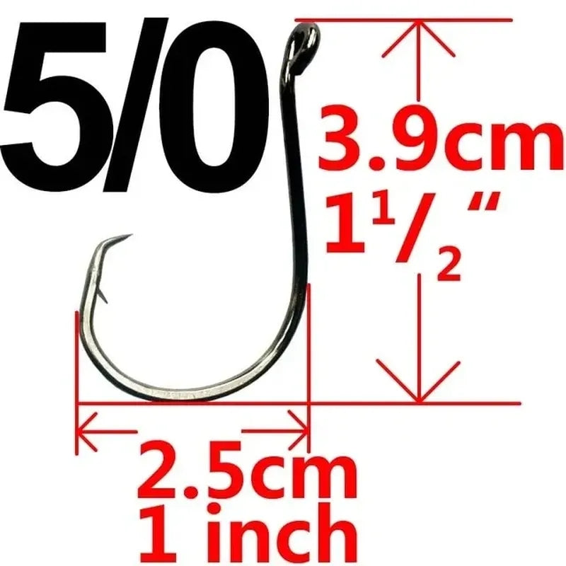 AMYSPORTS 20pcs/Pack Octopus Offset Sport Circle Fishing Hook