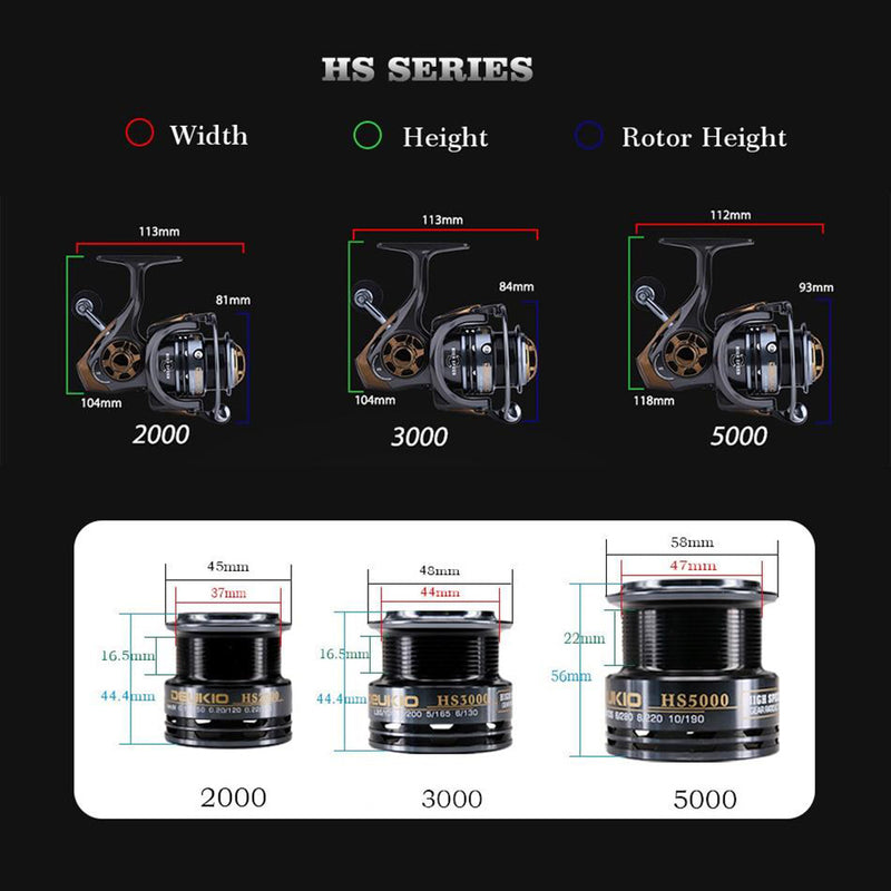 HS Metal Spool Fishing Reel