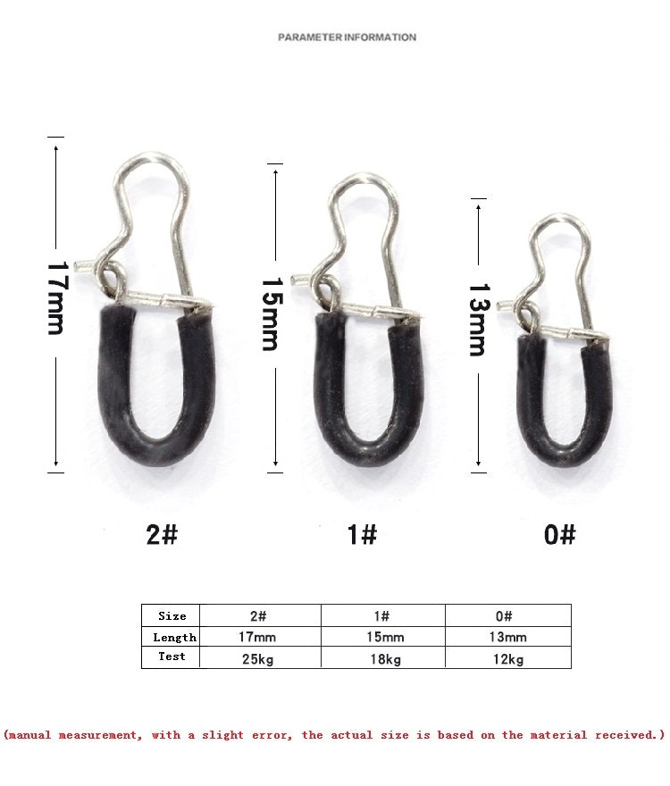 50pcs/Pack Fishing Swivel Snaps with Tube