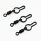 20pcs/Pack Fishing Rolling Swivels with Coarse Snap (Black)