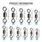 50pcs/Pack Fishing Rolling Swivels (Black)