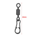 50pcs/Pack Fishing Rolling Swivels with Lock Clip Snap