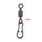 50pcs/Pack Fishing Rolling Swivels with Lock Clip Snap