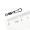 50pcs/Pack Fishing Rolling Swivels with Lock Clip Snap