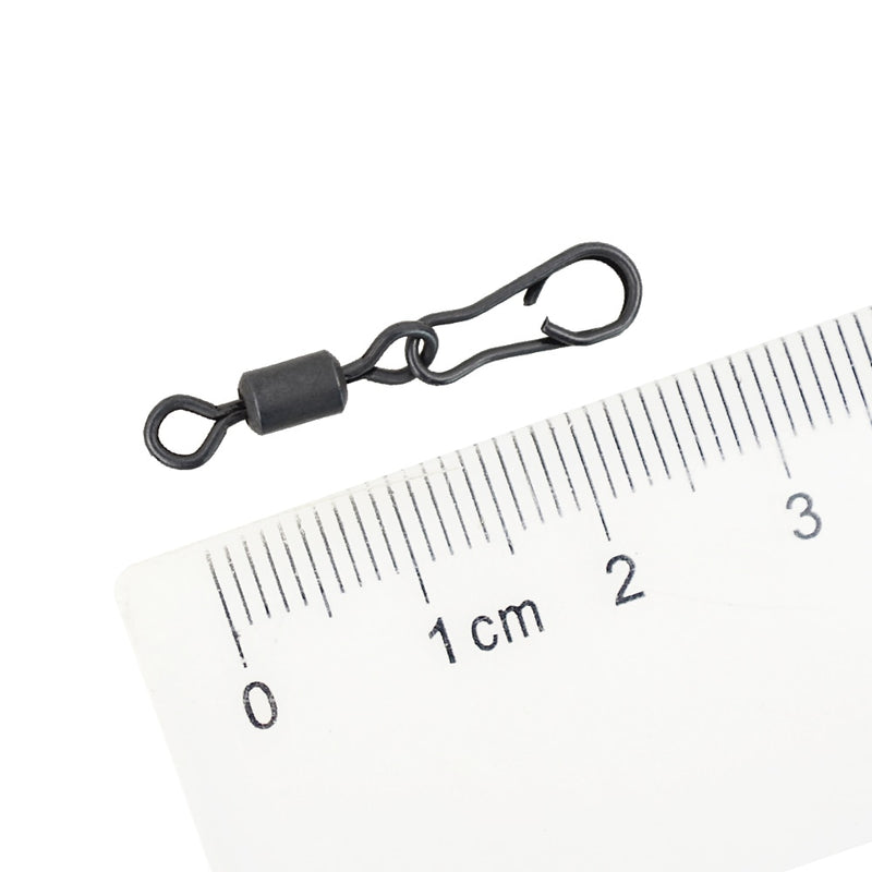 50pcs/Pack Fishing Rolling Swivels with Lock Clip Snap